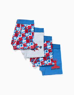 Lot de 4 boxers en coton avec motifs spider-man  - vertbaudet enfant