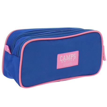 Trousse rectangulaire 22 cm avec 2 compartiments zippés Rose 4 - vertbaudet enfant 
