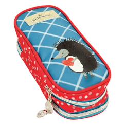 Jouet-Matériel scolaire-Trousse zippée porc-epic hallmark 22 cm à 2 compartiments zippés