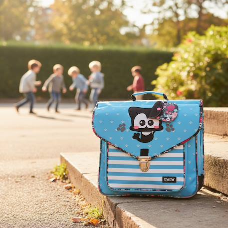 Cartable maternelle 36 cm chacha – motif chat 2 compartiments Bleu 2 - vertbaudet enfant 