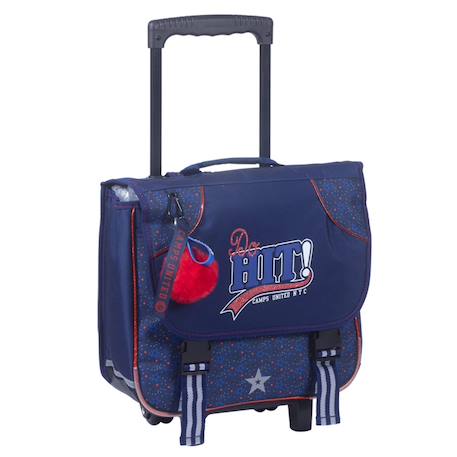 Cartable à roulettes en tissu imperméable motif étoiles camps hit 38 cm Bleu / rouge 1 - vertbaudet enfant 