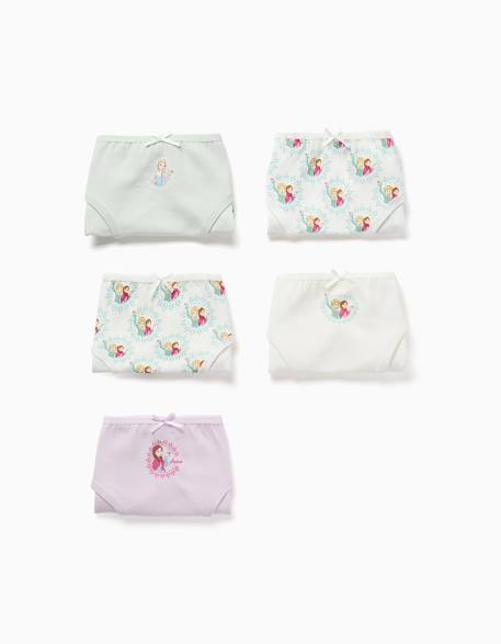 Fille-Sous-vêtement-Lot de 5 culottes en coton avec imprimés la reine des neiges
