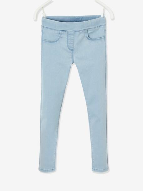 Tregging Basics en denim 'waterless' fille denim bleached+denim brut 3 - vertbaudet enfant 