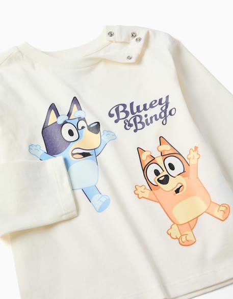 T-shirt en coton à manches longues et imprimé bluey Blanc 3 - vertbaudet enfant 