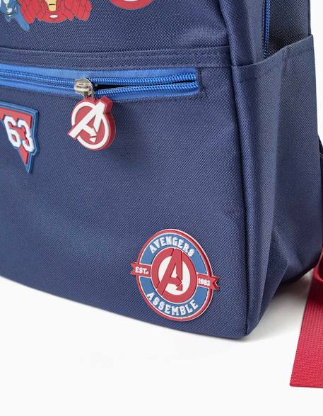 Sac à dos avec imprimés et patchs avengers Bleu foncé 4 - vertbaudet enfant 