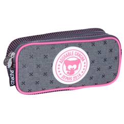 Trousse rectangulaire chacha 22 cm - 2 compartiments (retro)  - vertbaudet enfant