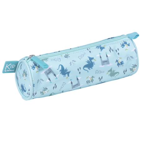 Trousse ronde zippée garçon dragon 22 cm Bleu clair 1 - vertbaudet enfant 