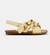 Sandales fille cuir RIGHT KIDS TWINS Jaune pastel+Noir 1 - vertbaudet enfant 