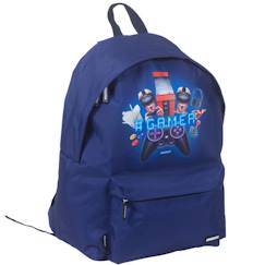 Sac à dos enfant gamer player newmoji 43 cm – 1 compartiment zippé  - vertbaudet enfant