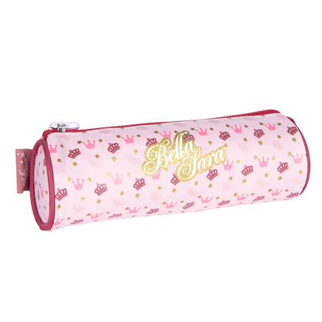 Trousse ronde zippée queen crown bella sara – polyester 300d 1 compartiment Rose foncé 1 - vertbaudet enfant 