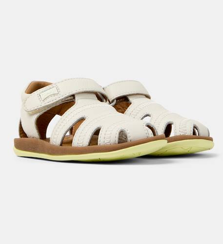 Sandales fille cuir BICHO Blanc natural 2 - vertbaudet enfant 