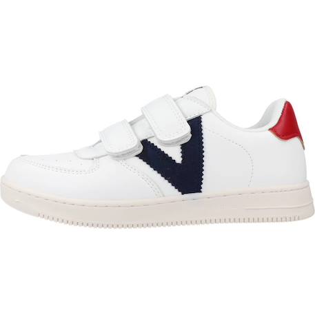 Baskets basses à scratch Blanc marino+Marine 2 - vertbaudet enfant 