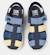 Sandales garçon cuir ORUGA Bleu jaune+Marine+Marron moyen+Noir 2 3 - vertbaudet enfant 