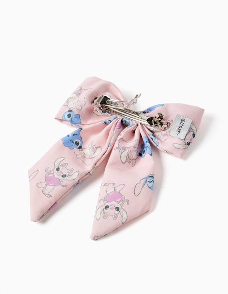 Barrette à cheveux avec nœud et imprimé stitch Rose 2 - vertbaudet enfant 