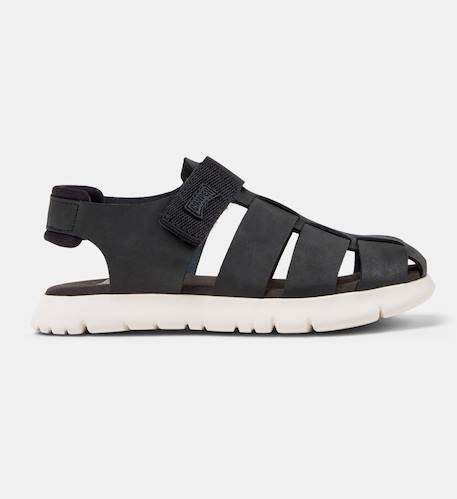 Sandales garçon cuir ORUGA Marine+Noir 2 7 - vertbaudet enfant 