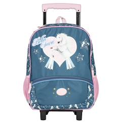 Cartable à roulettes 4 roues étoilé cheval bella sara – 43 cm  - vertbaudet enfant