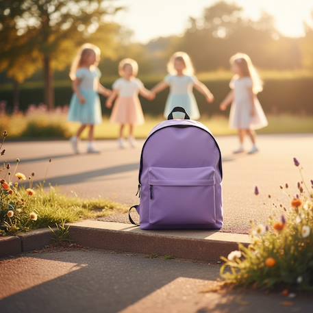 Sac à dos enfant cmp mood omega 42 cm – 2 poches zippées Violet clair 2 - vertbaudet enfant 