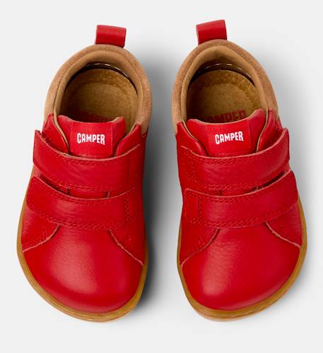 Baskets garçon cuir PEU CAMI Rouge moyen 3 - vertbaudet enfant 