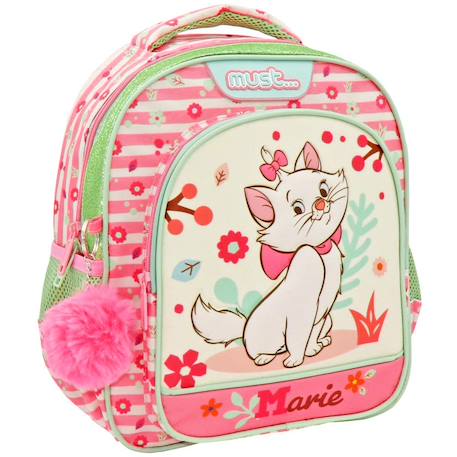 Sac à dos maternelle marie des aristochats disney 31 cm Beige/rose/vert d'eau 1 - vertbaudet enfant 