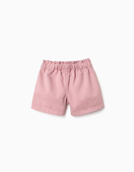 Short en sergé avec poches à l'avant Rose clair 2 - vertbaudet enfant 