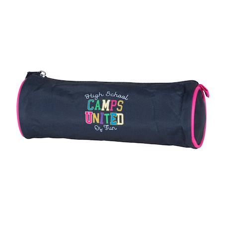Trousse ronde cylindrique camps zippée – 22 cm Bleu marine 1 - vertbaudet enfant 