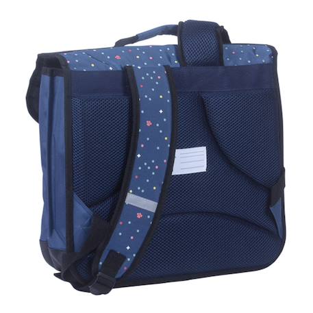 Cartable maternelle fille chacha miaou 36 cm 2 compartiments polyester – kidabord Bleu / bleu / marine 2 - vertbaudet enfant 
