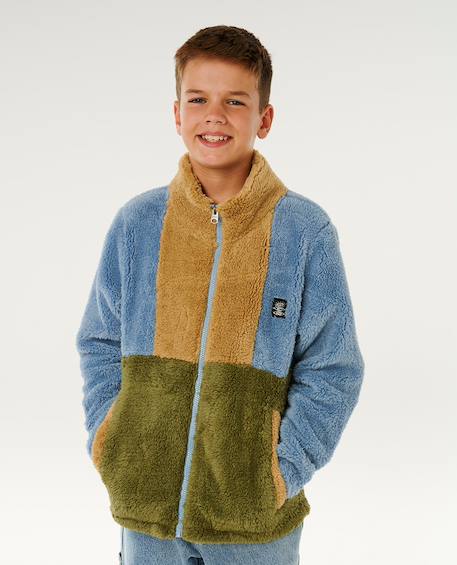 Polaire block party enfant Denim délavé 6 - vertbaudet enfant 