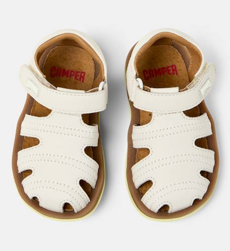 Sandales fille cuir BICHO Blanc natural 3 - vertbaudet enfant 
