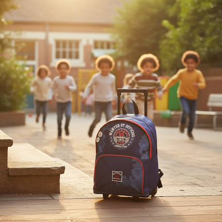 Sac à dos à roulettes deux compartiments us marshall 45 cm Bleu / rouge 2 - vertbaudet enfant 
