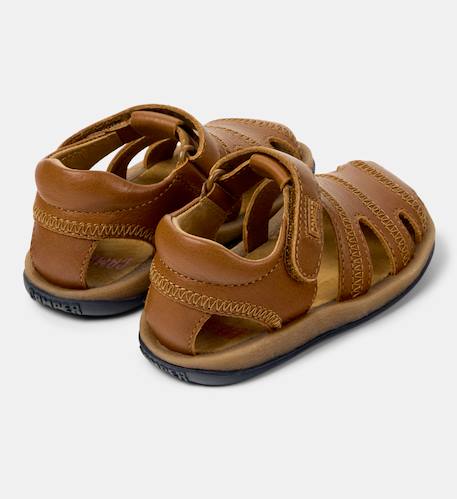 Sandales cuir BICHO Marron moyen 4 - vertbaudet enfant 