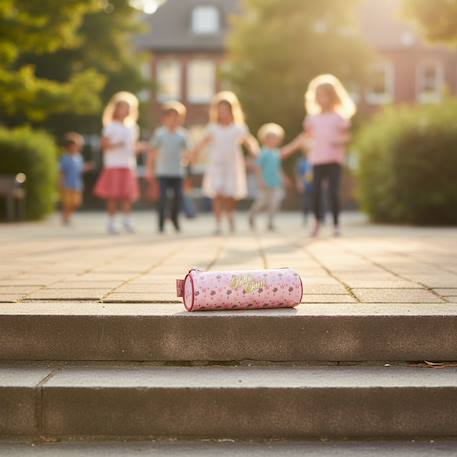Trousse ronde zippée queen crown bella sara – polyester 300d 1 compartiment Rose foncé 2 - vertbaudet enfant 