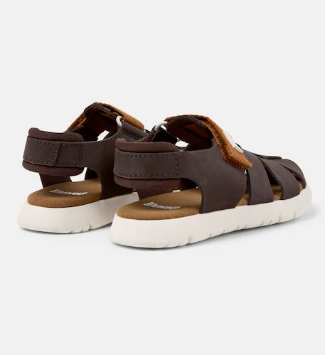 Sandales garçon cuir ORUGA Bleu jaune+Marine+Marron moyen+Noir 2 15 - vertbaudet enfant 