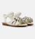 Sandales fille cuir RIGHT KIDS TWINS Blanc naturel+Rose pastel 2 - vertbaudet enfant 