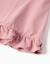 Robe salopette en sergé avec ourlet à volants Rose clair 4 - vertbaudet enfant 