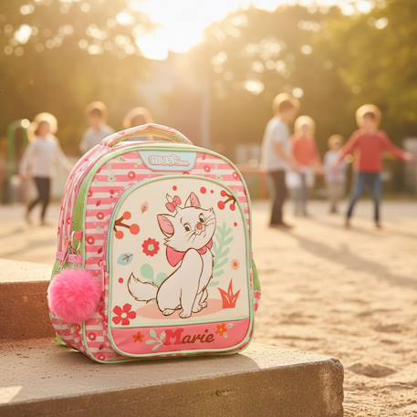 Sac à dos maternelle marie des aristochats disney 31 cm Beige/rose/vert d'eau 2 - vertbaudet enfant 