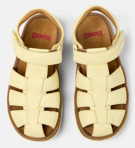Sandales fille cuir BICHO Bleu marine+Jaune pastel+Marron moyen+Vert moyen 9 - vertbaudet enfant 