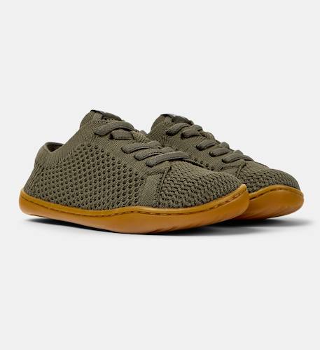 Baskets garçon cuir peu cami Vert moyen 2 - vertbaudet enfant 