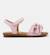 Sandales fille cuir RIGHT KIDS TWINS Blanc naturel+Rose pastel 6 - vertbaudet enfant 