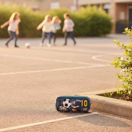 Trousse 2 compartiments zippés must follow the dream football Bleu / vert 2 - vertbaudet enfant 
