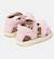 Sandales fille cuir BICHO FW TWINS Blanc naturel+Rose pastel 9 - vertbaudet enfant 