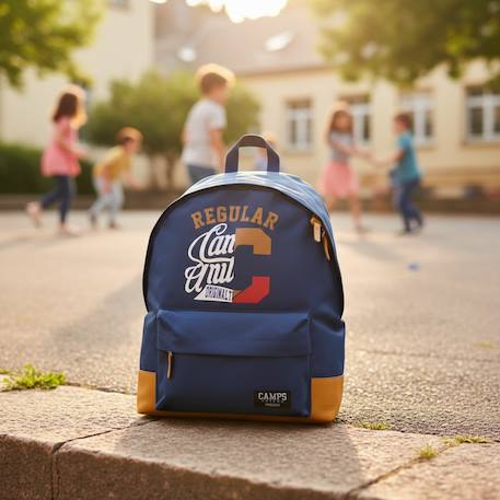 Sac à dos motif tigre en toile Bleu 2 - vertbaudet enfant 