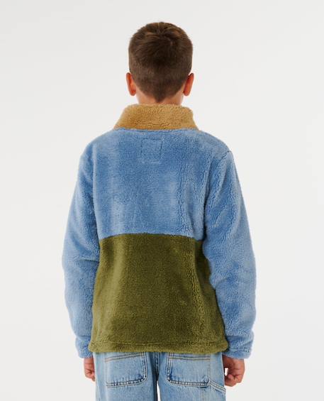 Polaire block party enfant Denim délavé 3 - vertbaudet enfant 