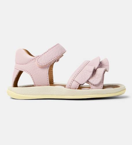 Sandales fille cuir BICHO FW TWINS Blanc naturel+Rose pastel 6 - vertbaudet enfant 