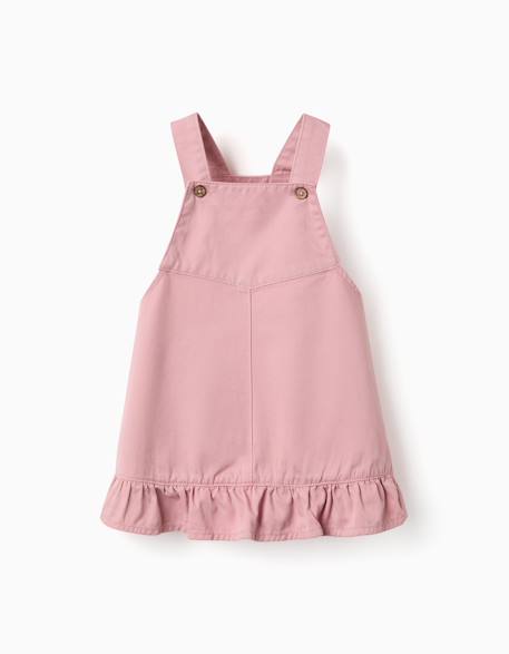 Bébé-Robe salopette en sergé avec ourlet à volants