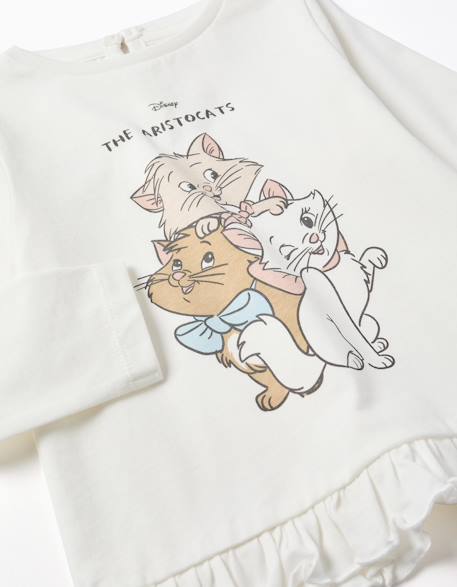 T-shirt en coton à manches longues avec les aristochats Blanc 3 - vertbaudet enfant 