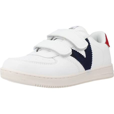 Baskets basses à scratch Blanc marino+Marine 4 - vertbaudet enfant 