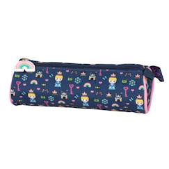 -Trousse ronde toile synthétique imprimée gaming princesse kip