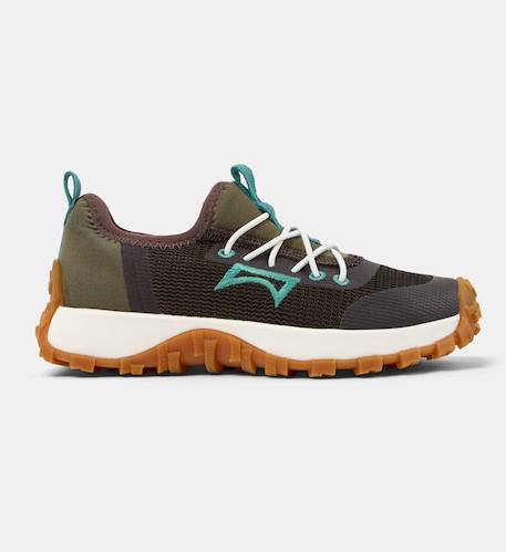 Baskets garçon cuir drift trail kids Gris vert 1 - vertbaudet enfant 