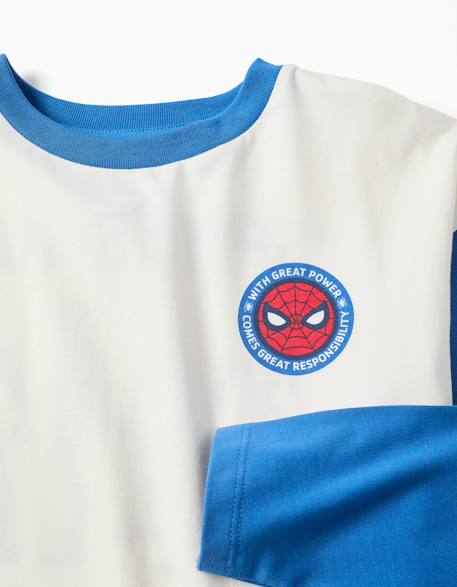 T-shirt en coton à manches longues et imprimés spider-man Blanc 3 - vertbaudet enfant 