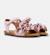 Sandales fille cuir RIGHT KIDS TWINS Blanc naturel+Rose pastel 7 - vertbaudet enfant 